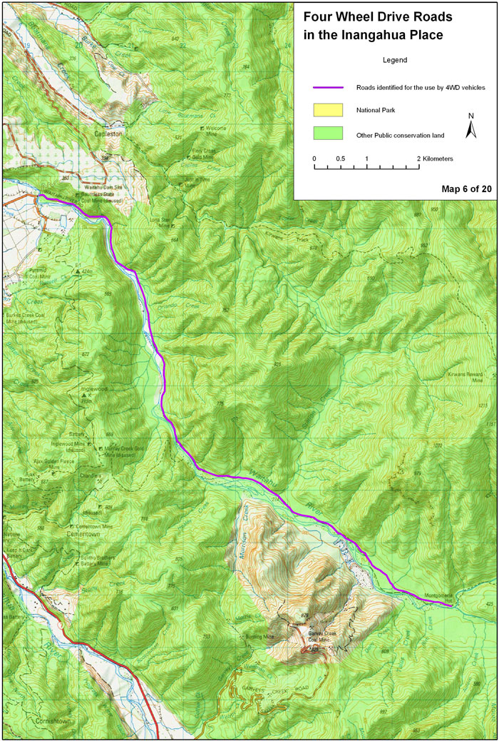 Appendix 8 Maps showing roads identified for four wheel drive vehicle ...