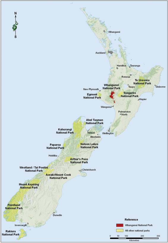 Whanganui New Zealand Map 1.3 New Zealand Parks Context: Whanganui National Park Management Plan