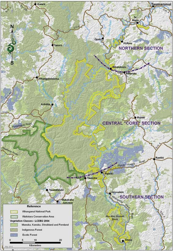 Whanganui National Park Map 4.2 Terrestrial ecosystems: Whanganui National Park Management Plan