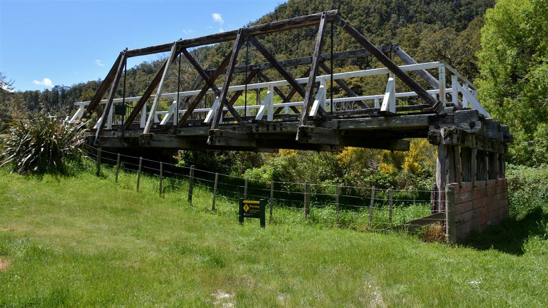 Historic Kawatiri railway bridge. 