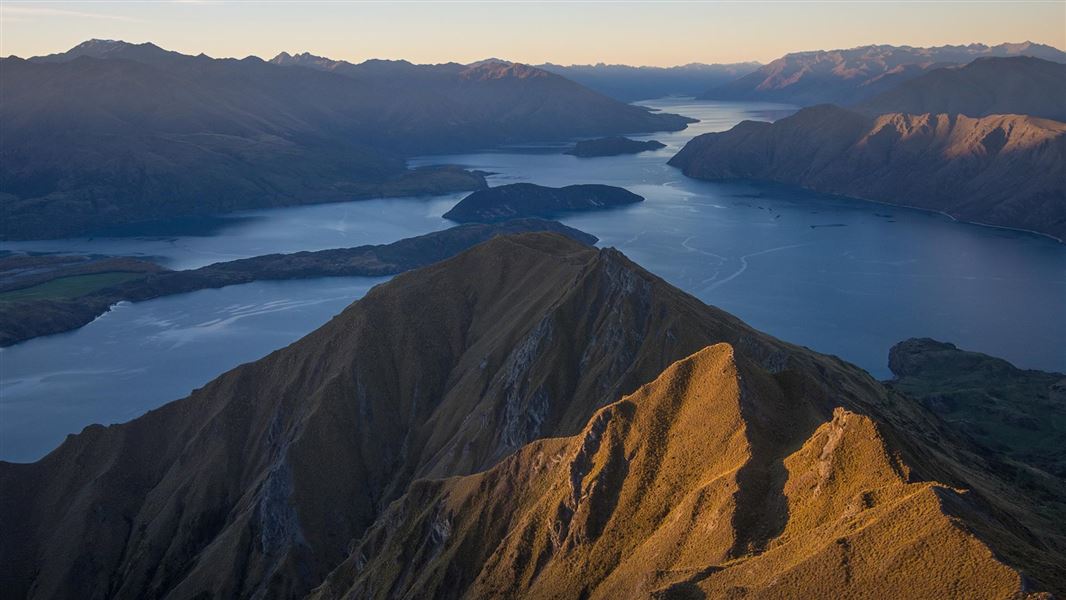 View over Wanaka from Roys Peak. 