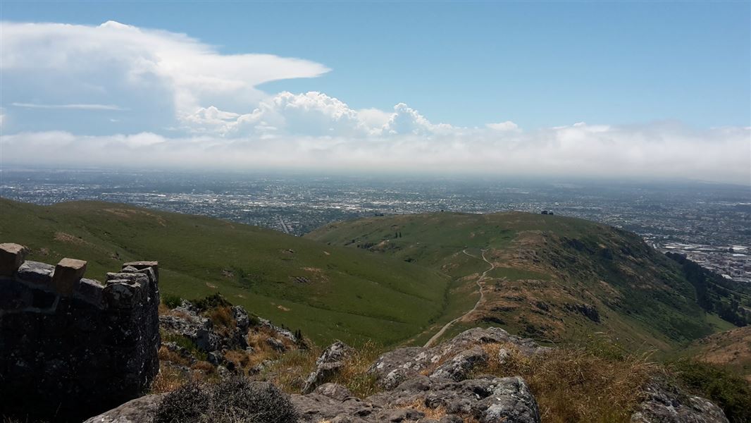 Christchurch city from Rapaki track.