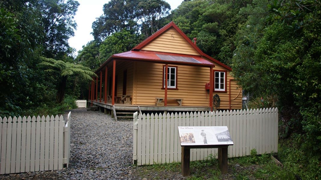 The Whare on Kapiti Island. 