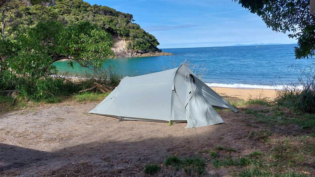 Te Pukatea Bay Campsite. 