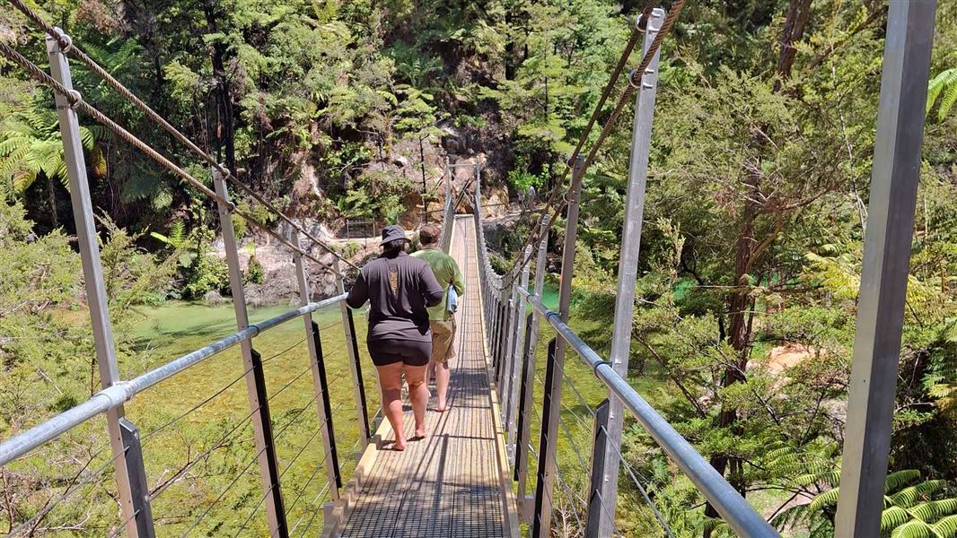 The new Kākāwera Bridge provides Abel Tasman Coast Track users all-day, all-tides, dry feet crossing of Torrent Bay