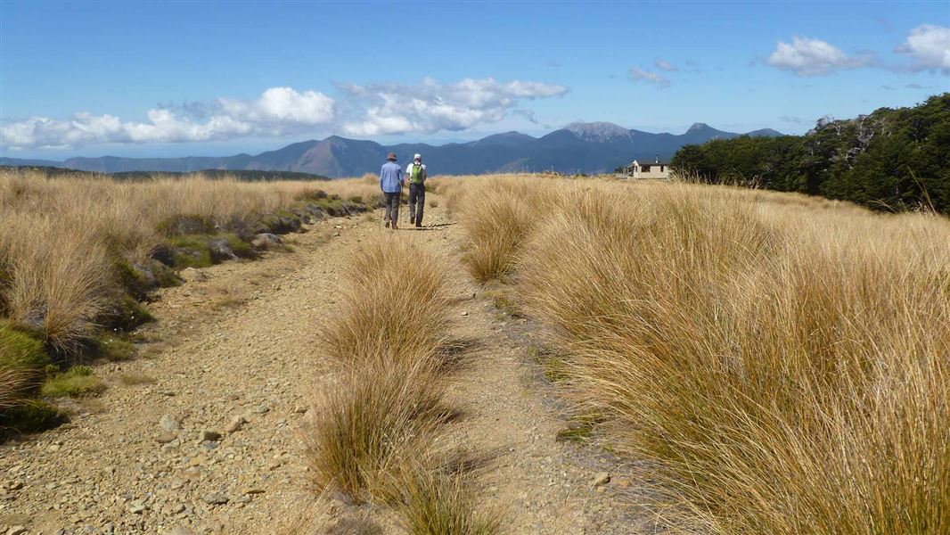 People on Sylvester Hut Track. 