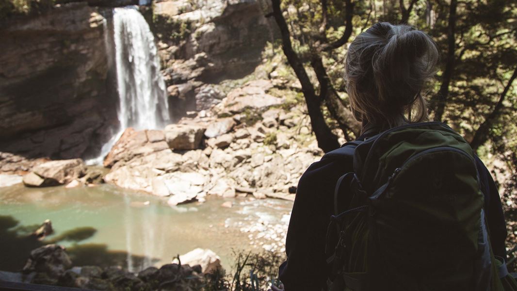 Mangatini Falls, along the Charming Creek Walkway. 