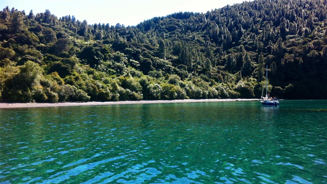 Te Hapua Bay. 