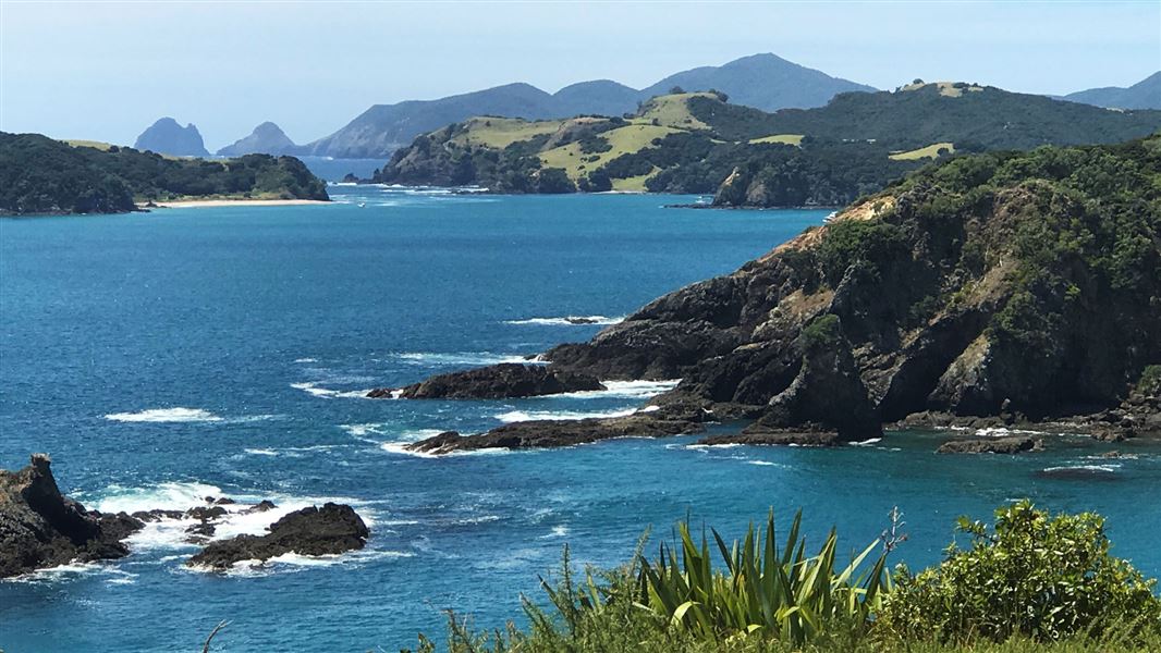 View of coastline.