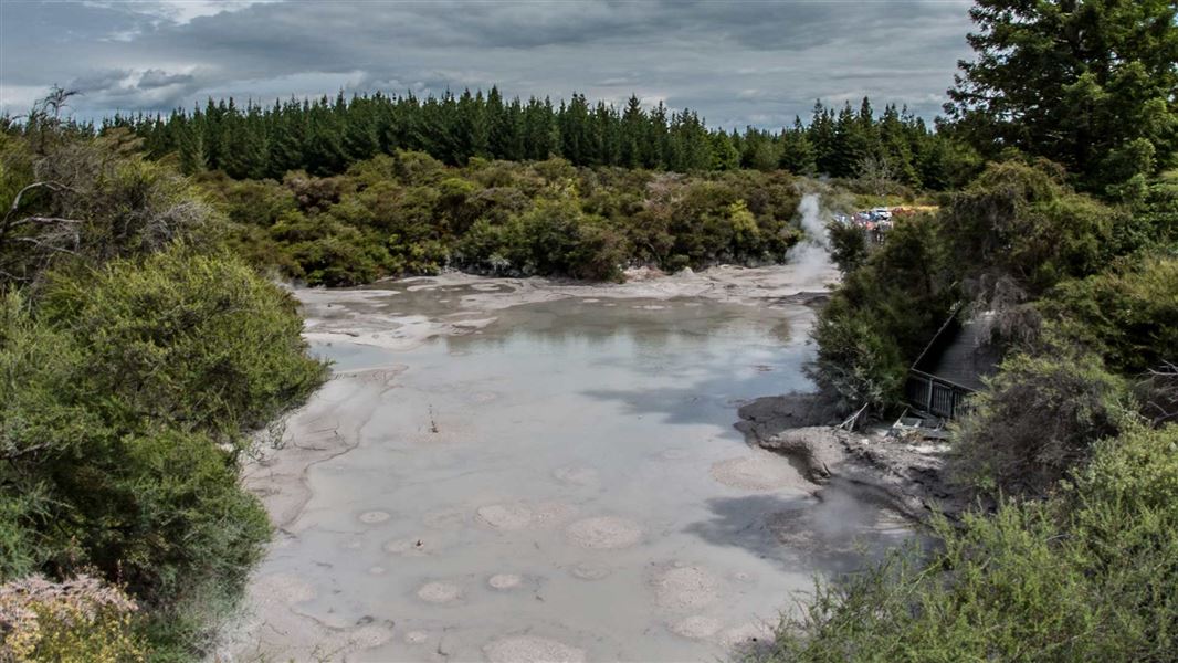 Waiotapu boardwalk overview. 