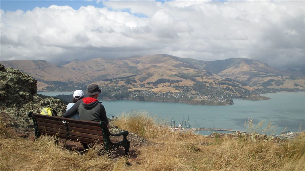 The memorial seat at the top of Major Hornbrook