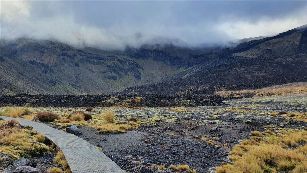 Mangatepopo Valley on the Tongariro Alpine Crossing