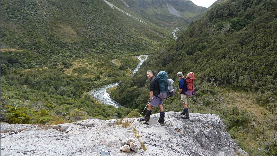 Minchin Stream towards Minchin Pass.