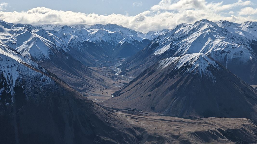 Avoca River with Mt Fitzwilliam on the right 