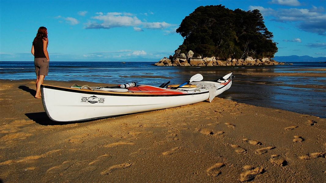 Canoe on Mosquito Bay. 