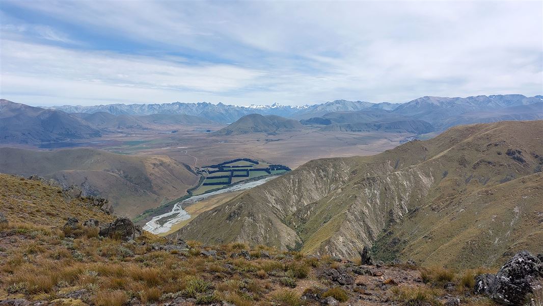 On top of Mount Barrosa with river in background. 