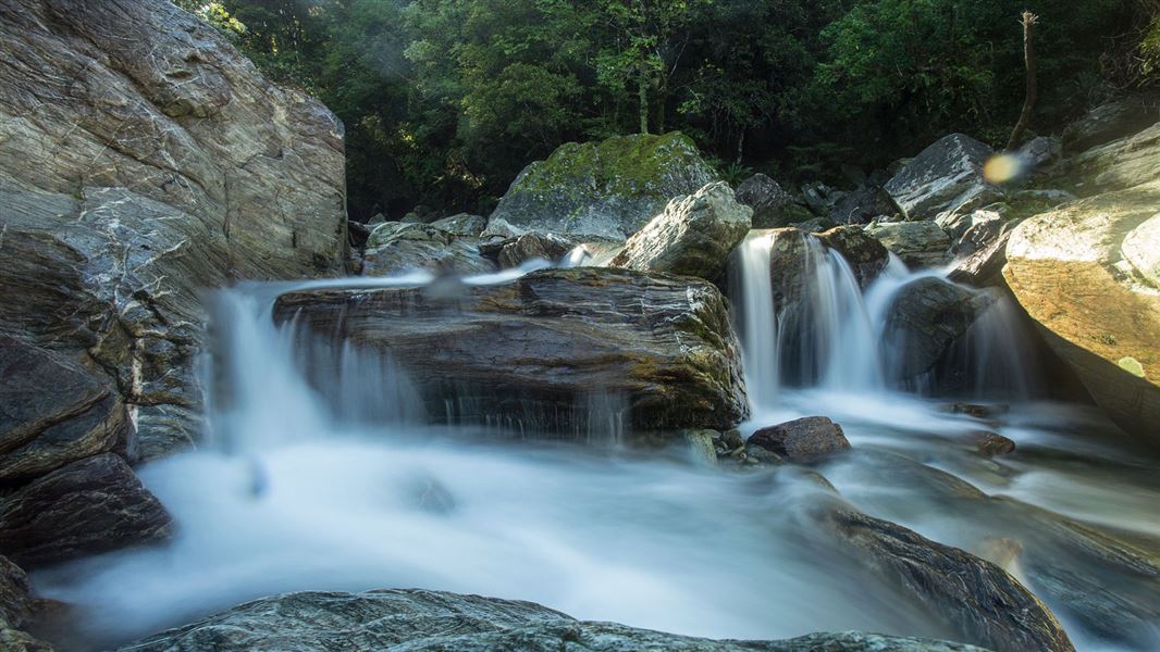 Rocky waterfall.