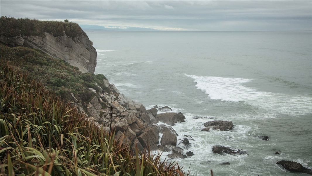 View from the Point Elizabeth, Greymouth . 