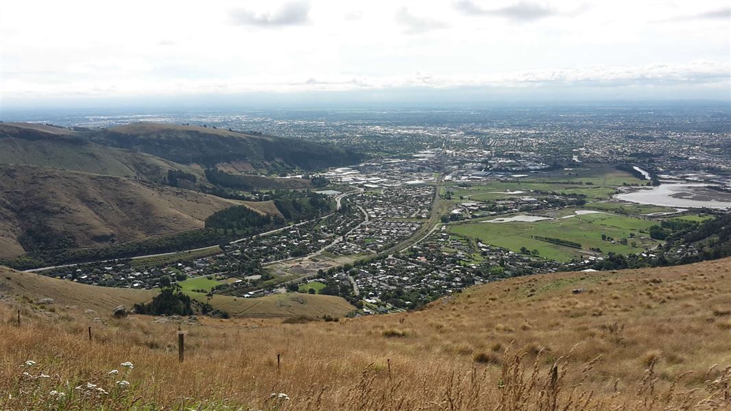 View into Heathcote valley from Mount Pleasant track.