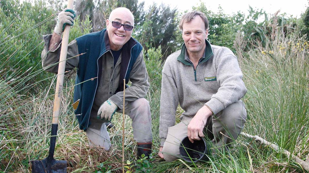 Peter Butler (HealthPost) and Andrew Lamason (DOC). 