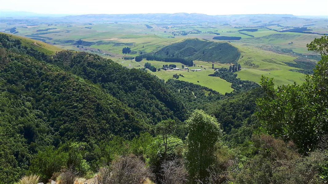 View of hills from Mount Nimrod