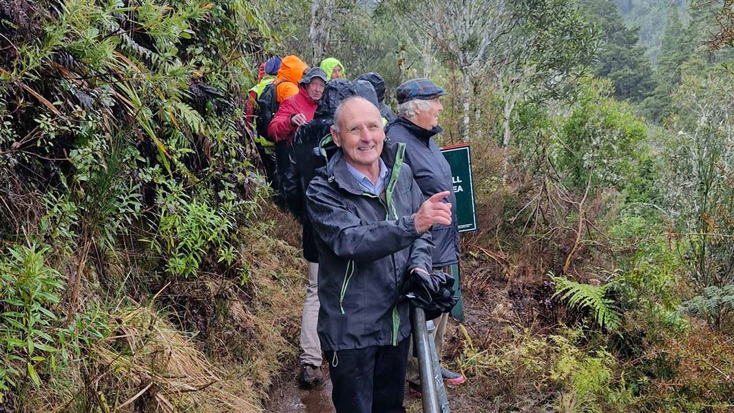 Ruapehu District Mayor Weston Kirton enjoys the newly opened track.