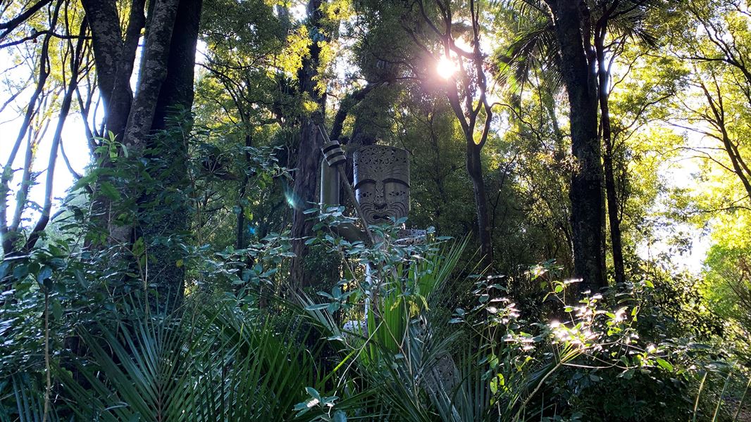 Statue of Whātonga on the Tawa Loop Track. 