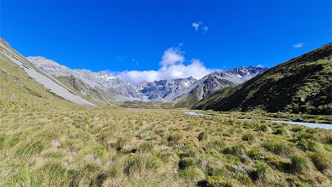 Walk towards Cameron Hut