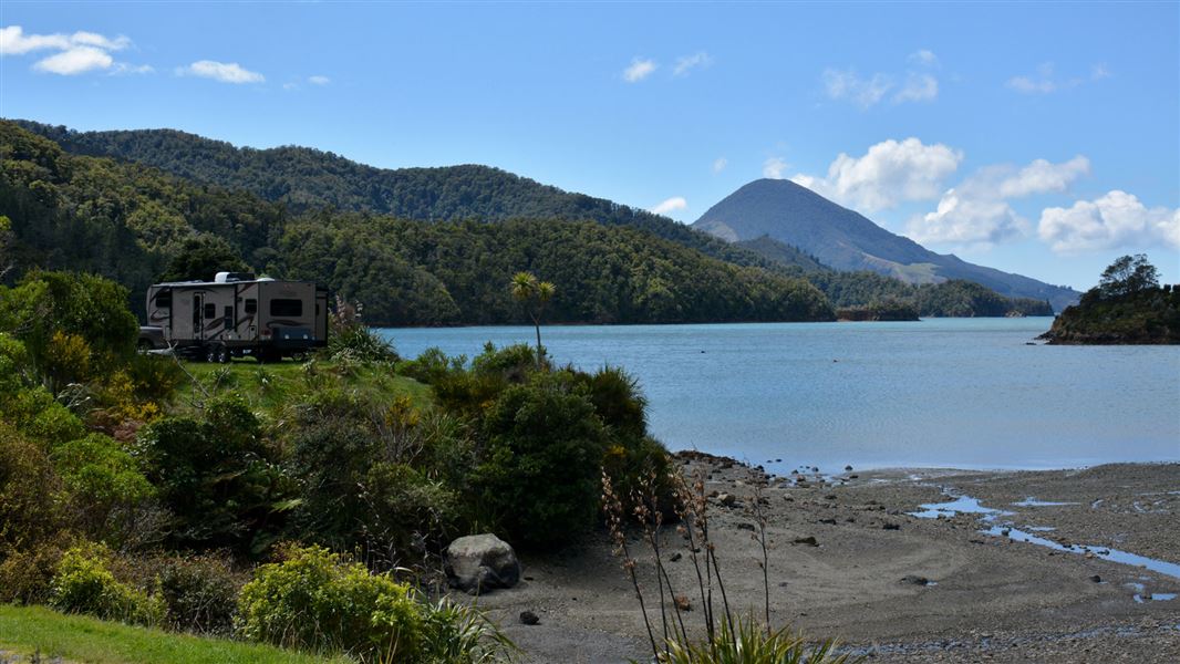 Elaine Bay campsite. 