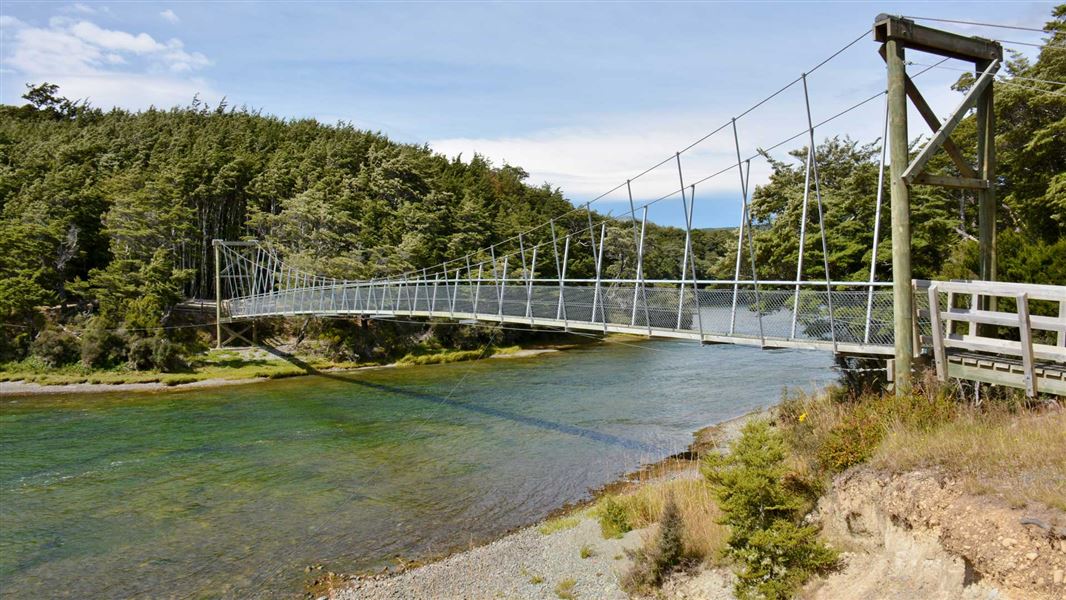 Swingbridge, Mararoa River.