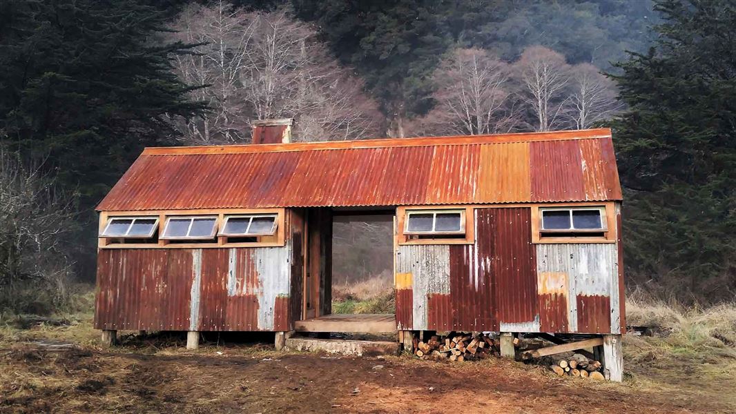 Landsborough Rangers Hut, West Coast.