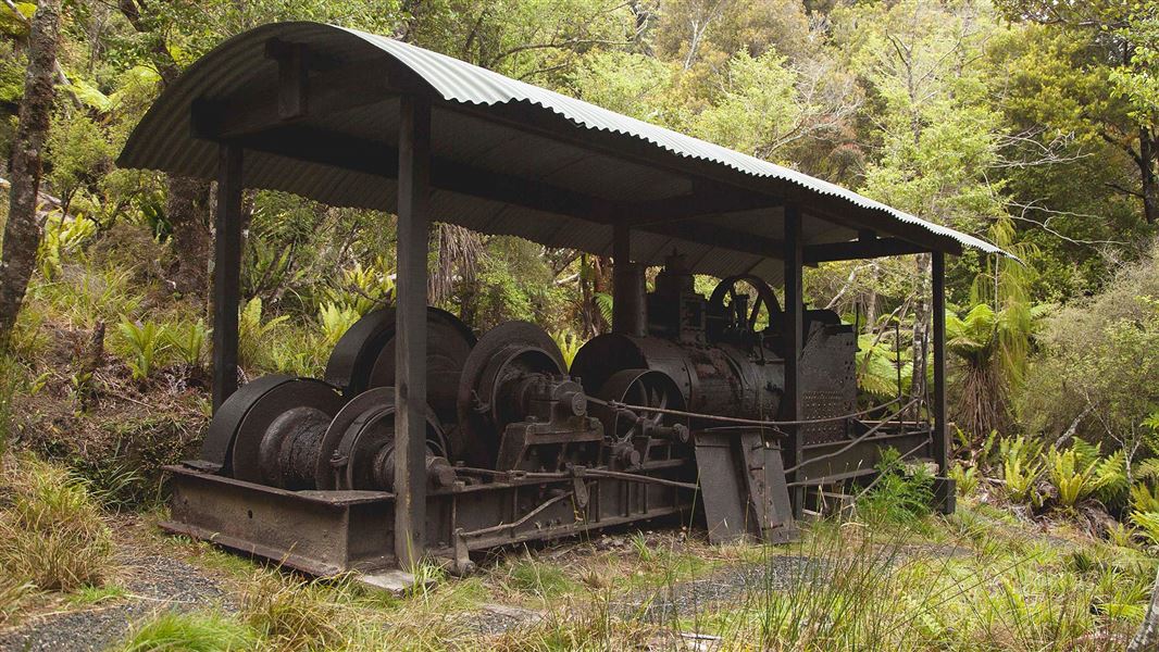 Historic log haulers, Rakiura Track.