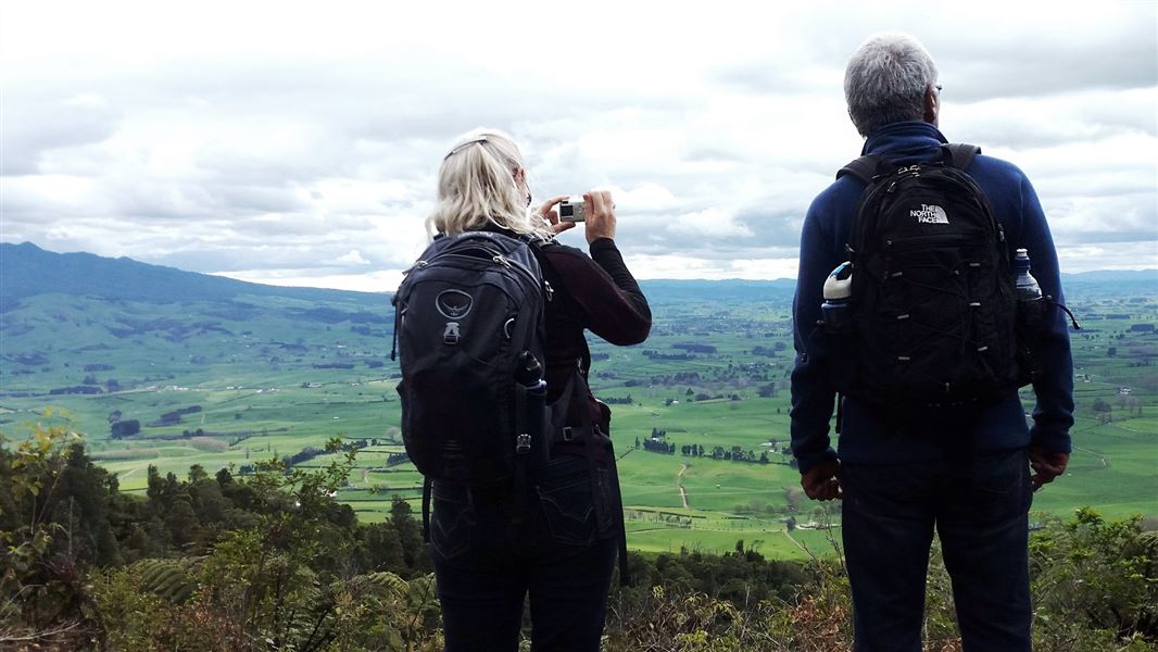 On top of Mt Kakepuku. 