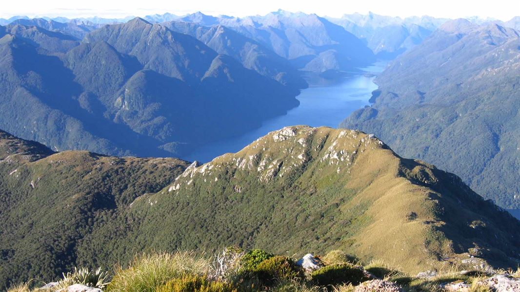 Acheron passage from Mt Clerke, Resolution Island. 