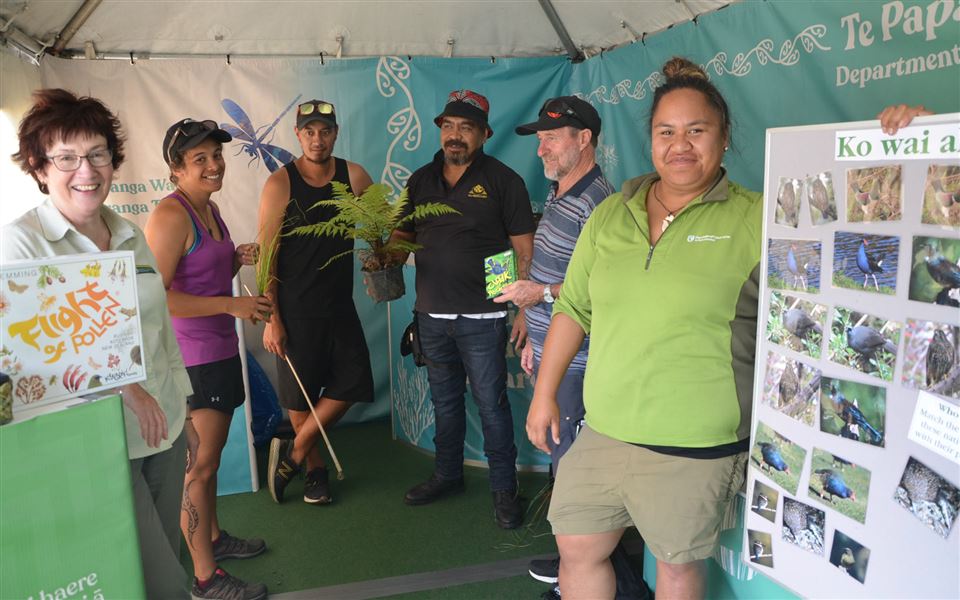 DOC rangers at the Te Matatini stall.