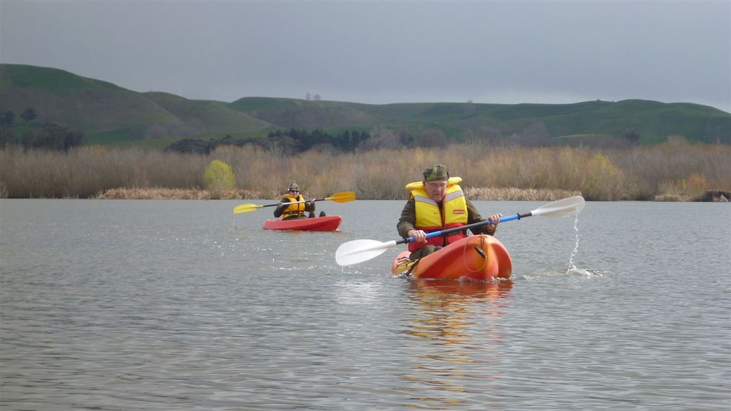 Kayakers. 