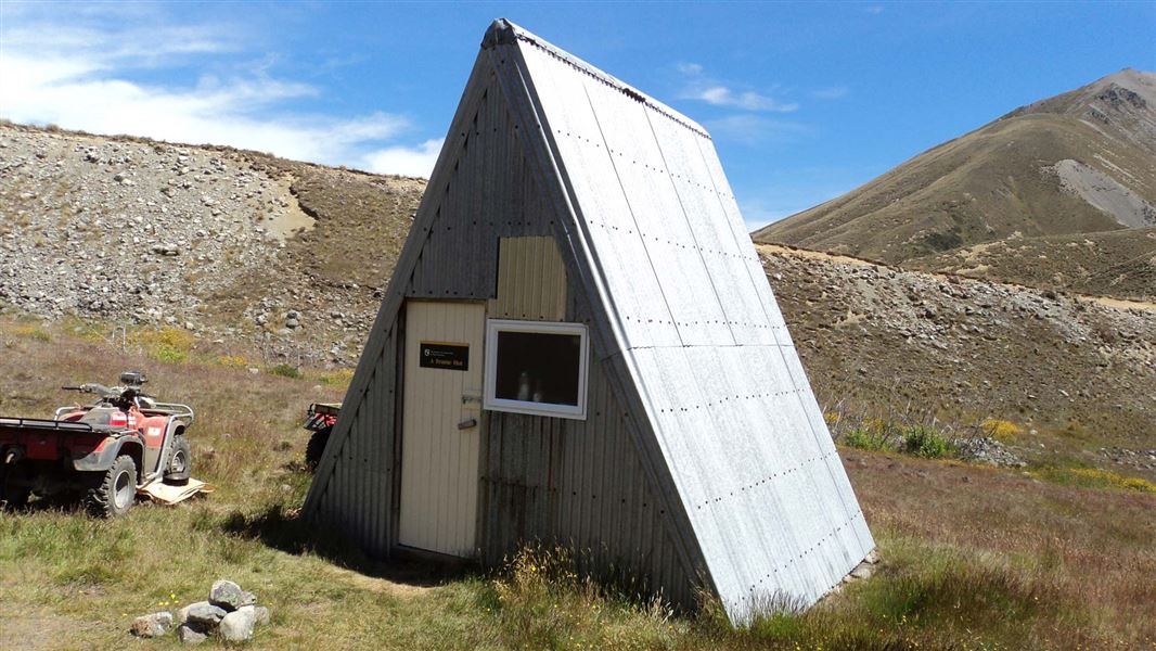 A Frame Hut: Hakatere Conservation Park, Canterbury region