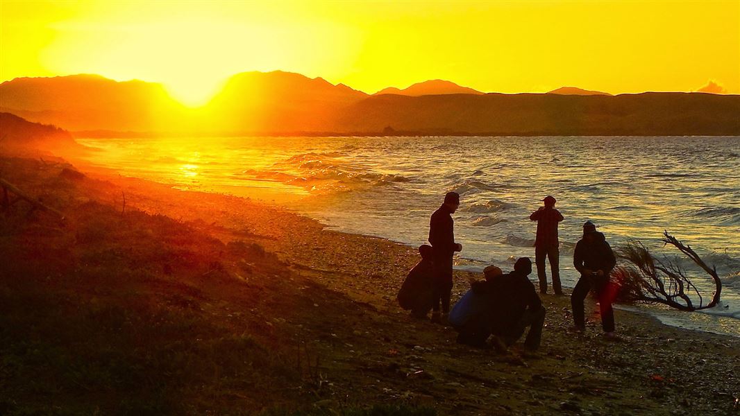 Sunset at Marfell's Beach. 