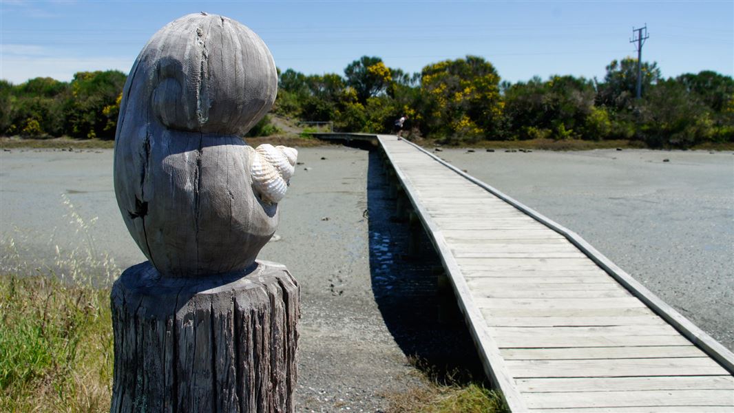 Ahuriri Estuary boardwalk. 