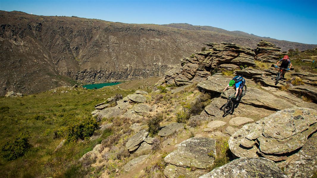 Rocky bike trail.