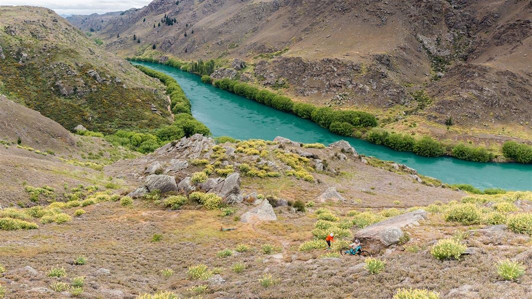 Rocky area near river.